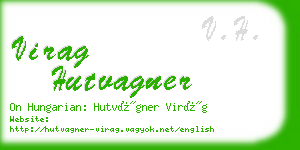 virag hutvagner business card